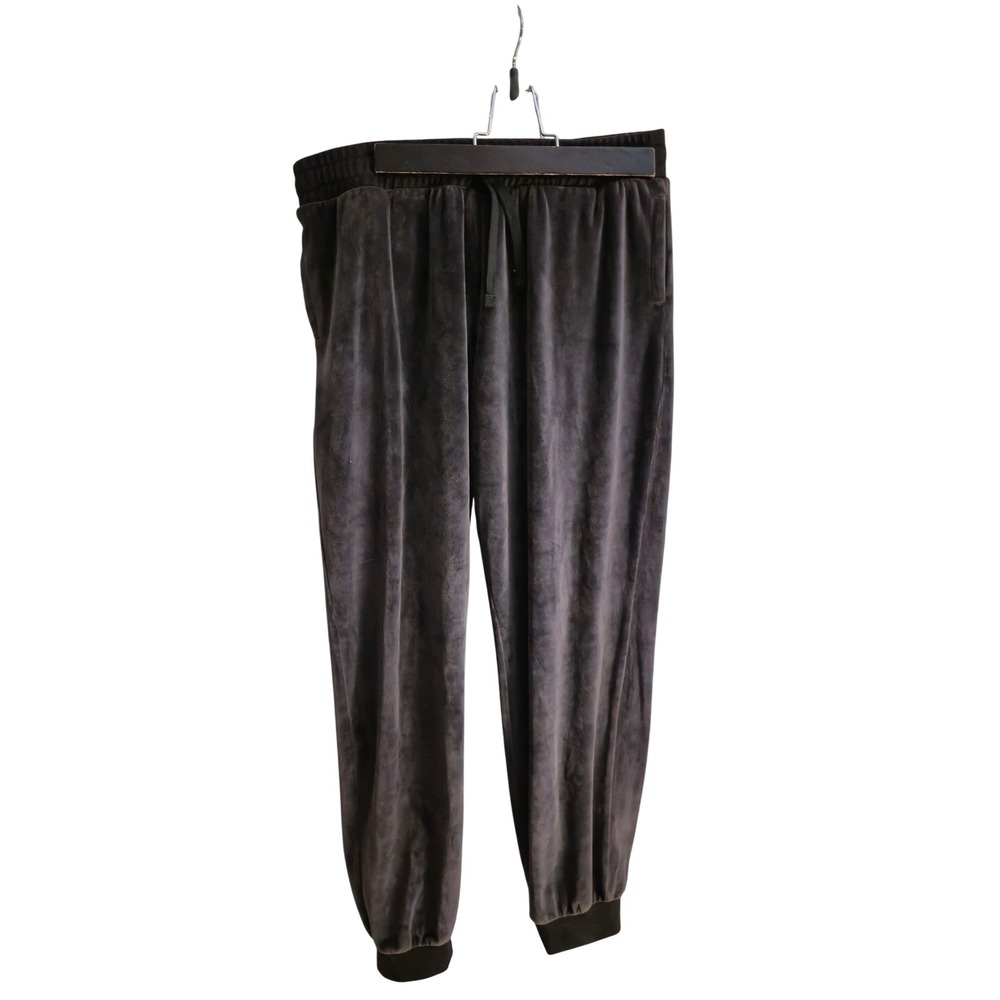 Athletic Works Velour Joggers Womens XXL 18 Gray Soft Lounge Sweatpants Pockets